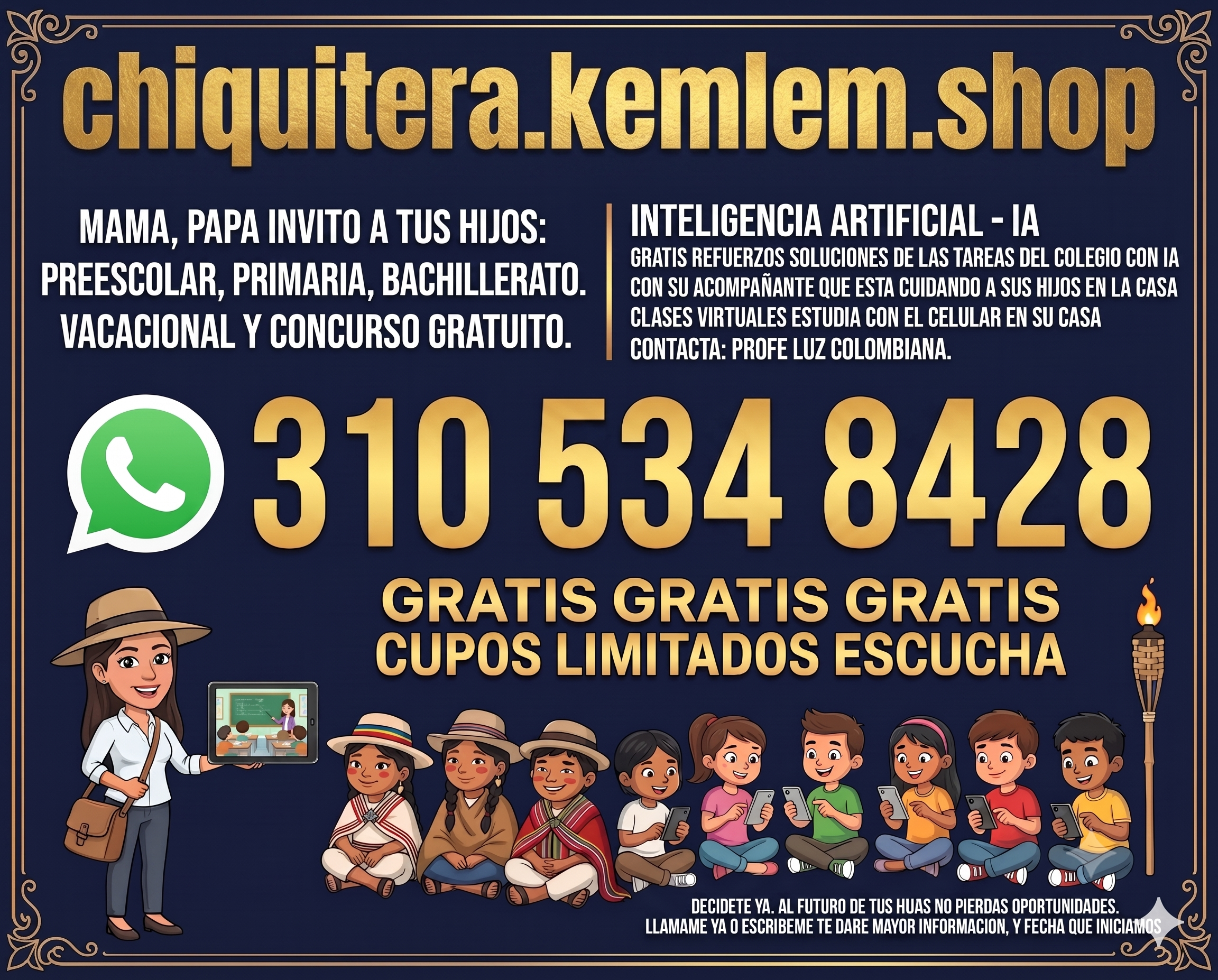 INVITACION CURSO GRATUITO NIÑOS