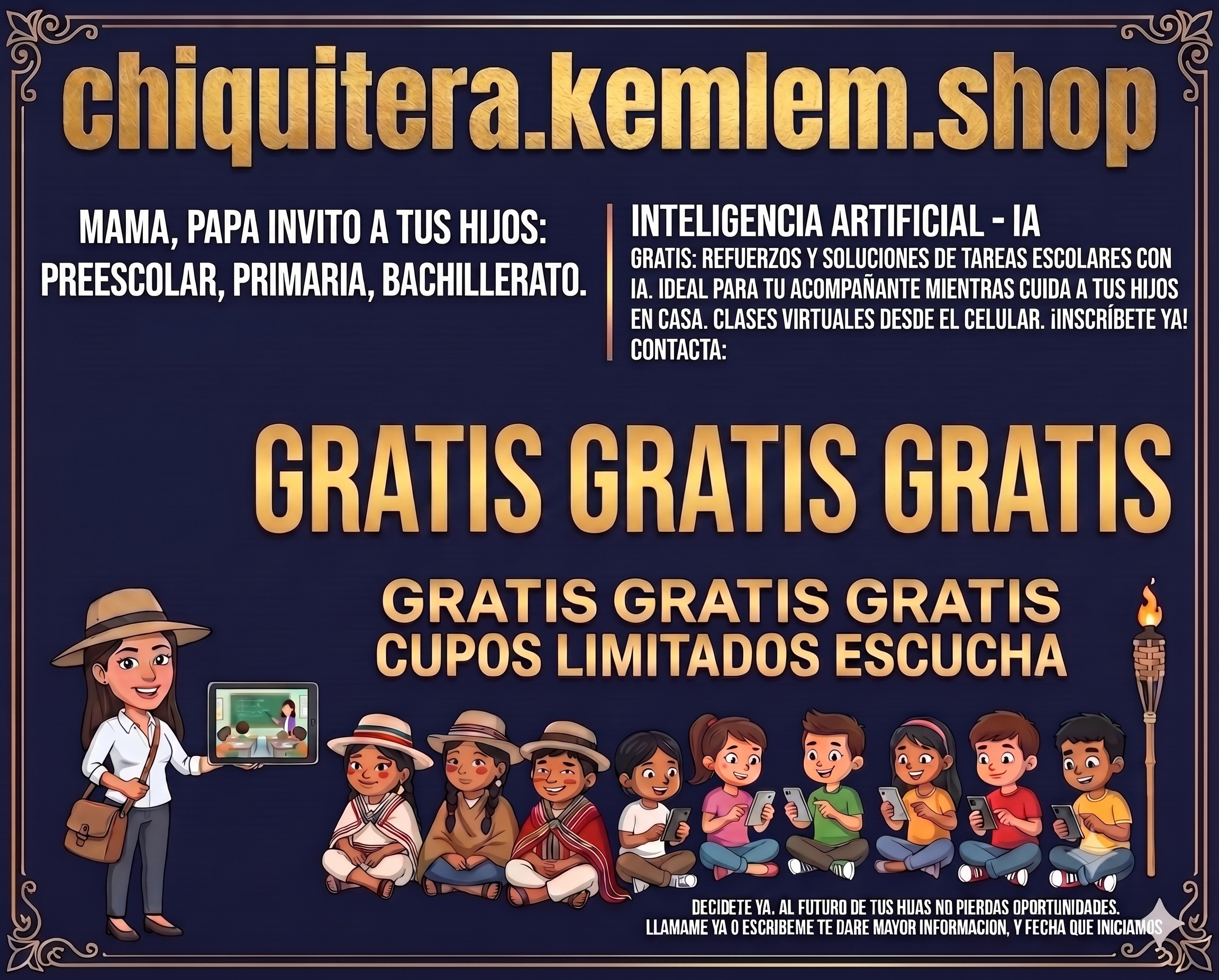 INVITACION CURSO GRATUITO NIÑOS